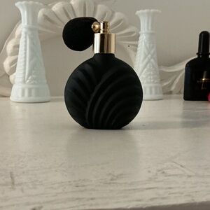 Rare Antique Lalique Glass Perfume Bottle w Atomizer